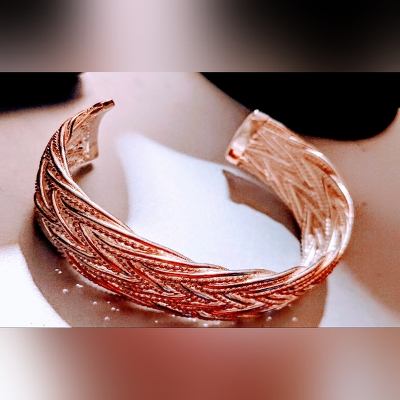 Vintage Estate Native Twine Braided Sterling Silver Cuff 7- 7.5 inch  Bracelet . - Picture 10 of 12